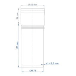 POLOPLAST PO Socket Pipe POLO-KAL XS DN 75/150 – 102030