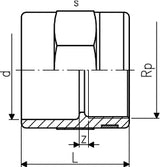 FISCHER GEORG GF Übergangsmuffe PVC-U d 40x5/4" IG   – 721910209