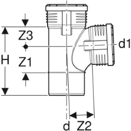 GEBERIT GE Silent-PP Branch Connector 87.5 Deg. d110/90mm – 390.554.14.1