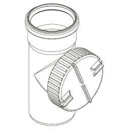 REHAU RAUPIANO PLUS Reinigungsrohr DN 110, mit Rohrreinigungseinsatz  – 11215341004