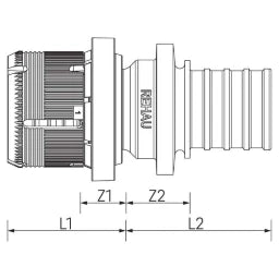 REHAU REHAU Übergangskupplung FASTLOC/RAUTITAN 32 - 32  – 13707541001