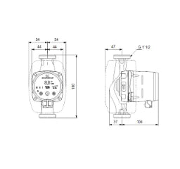 GRUNDFOS Grundfos Hocheffizienz Umwälzpumpe ALPHA2 25-60 N 180mm 1x230V G1_1/2 DACH  – 99271971