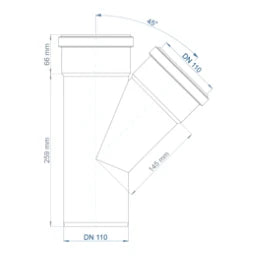 POLOPLAST PP Branch POLO-KAL NG DN 110/110/45Deg – 02230