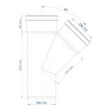 POLOPLAST PP Branch POLO-KAL NG DN 110/110/45Deg – 02230