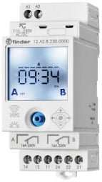 FINDER Astro Time Switch 2 Channel Joystick and APP transmission via NFC enabled phones – 12.A2.8.230.0000