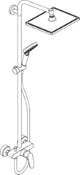 HANSGROHE HG Crometta E 240 Showerpipe Single Lever Mixer Chrome – 27284000