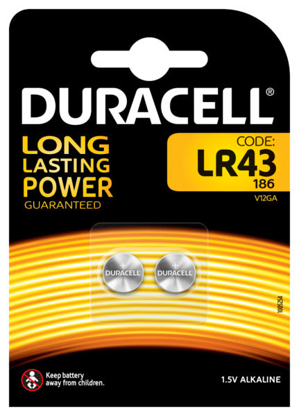 Knopfzelle Elektronik Alkaline LR43 1Bli=2Stk – 052581