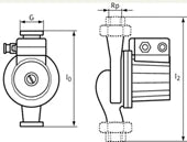 WILO Adapter G 1 1/2 /G2 f. Wilo-Pumpen mit Verschr.Anschl.DN25 auf Rohr DN30  – 4105914