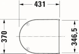 DURAVIT Duravit Starck 3 Toilet Seat with Soft Close, Stainless Steel Hinges, White – 0063890000