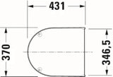 DURAVIT Duravit Starck 3 Toilet Seat with Soft Close, Stainless Steel Hinges, White – 0063890000