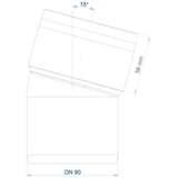 POLOPLAST PO Bend POLO-KAL XS DN 90/15 Degrees – 102170