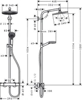 HANSGROHE HG Crometta S 240 1jet Showerpipe, chrome - 27267000