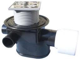HUTTERER & LECHNER HL70 Floor drain DN75/110 horizontal with backflow preventer and 3 inlets DN40/50 - HL70