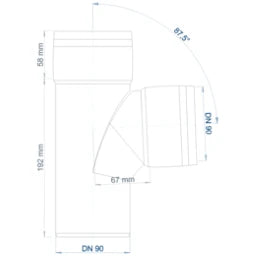 POLOPLAST PP Branch POLO-KAL XS DN 90/90/87 Degrees - 102248