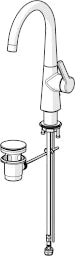 HANSA Hansa Designo Style WT-EH-Mischer Ausl. 167mm, schwenkb. Auslauf, chrom   – 5103 2293
