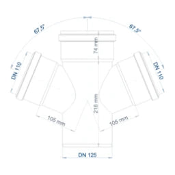 POLOPLAST PO Double Branch POLO-KAL NG DN 125/110/67Deg – 02262