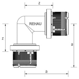 REHAU REHAU Elbow FASTLOC EX+ 20 - 20, 90 Degrees – 13707091001