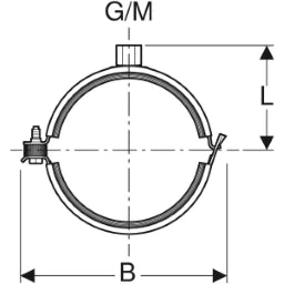 GEBERIT GE Silent-Pro Pipe Clamp insulated d75mm, M8/10 – 393.399.26.1