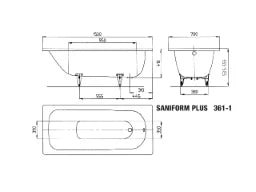 KALDEWEI Kaldewei Saniform Plus Bathtub White 150x70 – 111600010001