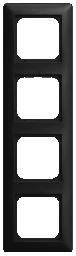 BUSCH-JAEGER Cover frame 4-gang matte black - Busch-balance® SI – 2CKA001725A1571