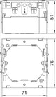 OBO Device Installation Box, 1-gang, 51x76x71, Polyamide, Iron Grey RAL 7011 – 6288610
