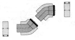 VAILLANT Vaillant Concentric Bend 45 Degrees Item No. 303809 (2 pcs.) Ø 60/100 Aluminum – 303809