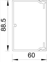 OBO Wall and Ceiling Trunking with Base Perforation 60x90x2000 Polyvinyl Chloride Pure White RAL – 6191207