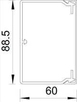 OBO Wall and Ceiling Trunking with Base Perforation 60x90x2000 Polyvinyl Chloride Pure White RAL – 6191207