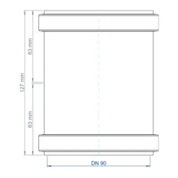 POLOPLAST PO Doppelmuffe POLO-KAL NG DN 90   – 02307