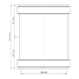 POLOPLAST PO Doppelmuffe POLO-KAL NG DN 90   – 02307