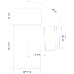 POLOPLAST PO Branch POLO-KAL XS DN 110/90/87Degree – 102836