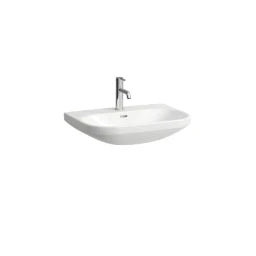 LAUFEN Laufen Lua Washbasin round 81108.6 650x460 1 tap hole without overflow white – H8110860001041