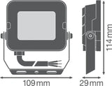 LEDVANCE FLOODLIGHT COMPACT 10W 830 SYM 100 BK – 4058075574557