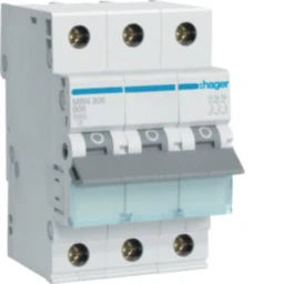HAGER MCB 3-pole 6kA B-6A 3 modules – MBN306