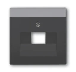 BUSCH-JAEGER Central plate, single, for RJ45 sockets, various ranges, matt black – 2CKA001710A3912