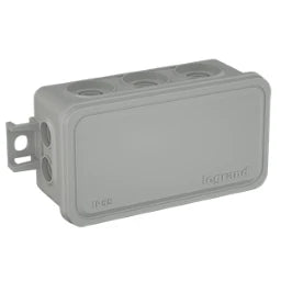 LEGRAND Mini Plexo Abzweigdose, 80 x 43 x 34 mm (HxBxT), IP 55, 10 Membran-Einführungen  – 092004