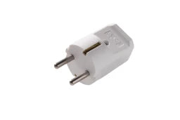 SCHURRER Schutzkontakt-Stecker ohne Tülle kalkweiß   – K519OT/KWS