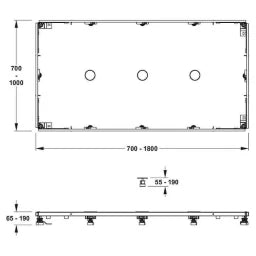 REHAU MEPA Montagerahmen Universal XL, superfl bis 100/180 (Acryl 100/160)  – 18961501184