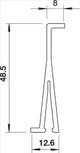 OBO Partition 60x2000mm Polyvinyl chloride light gray RAL 7035 – 6023118