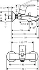 HANSGROHE HG Focus Single lever bath mixer exposed, DN15 chrome - 31940000