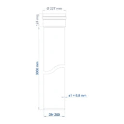 POLOPLAST Push-Fit Socket Pipe POLO-KAL NG DN 200/3000 – 02953