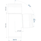 POLOPLAST PP Branch Fitting POLO-KAL XS DN 75/75/87 Degree – 102223