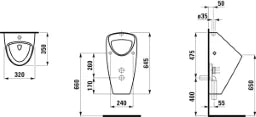 LAUFEN Laufen Caprino Plus Urinal with integrated trap, white, external water supply – H8420620000001