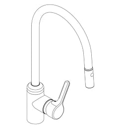 KLUDI Kludi Bingo Star Single-Lever Sink Mixer with Pull-Out Spray – 428520578