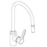 KLUDI Kludi Bingo Star Single-Lever Sink Mixer with Pull-Out Spray – 428520578