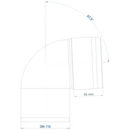 POLOPLAST PO Bogen POLO-KAL 3S DN 110/87Grad  – 102535