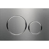 GEBERIT GE Sigma20 dual-flush plate, brushed stainless steel, round – 115.882.SN.1