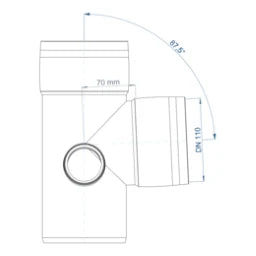 POLOPLAST PO Double Branch POLO-KAL XS DN 110/50/110/87 Degrees - 102838
