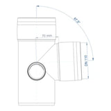 POLOPLAST PO Double Branch POLO-KAL XS DN 110/50/110/87 Degrees - 102838