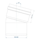POLOPLAST PO Bend POLO-KAL NG DN 200/15 Degree – 02960
